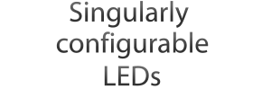 Singularly configurable LEDs