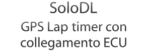 SoloDL GPS Laptimer con collegamento ECU