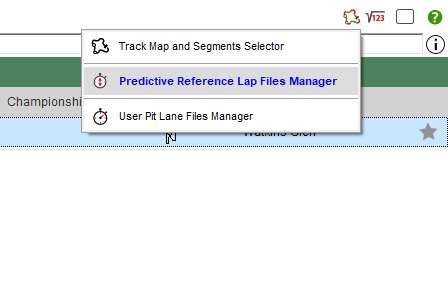 How to show the predictive reference files manager dialog window